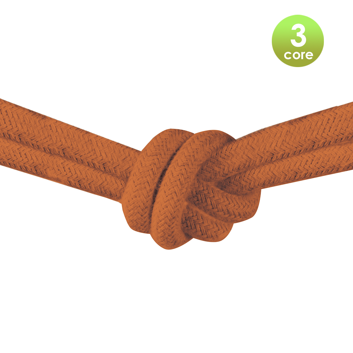 Tangla lighting - TLCB04013OG - 3c - Cotton cable 3 core - in orange